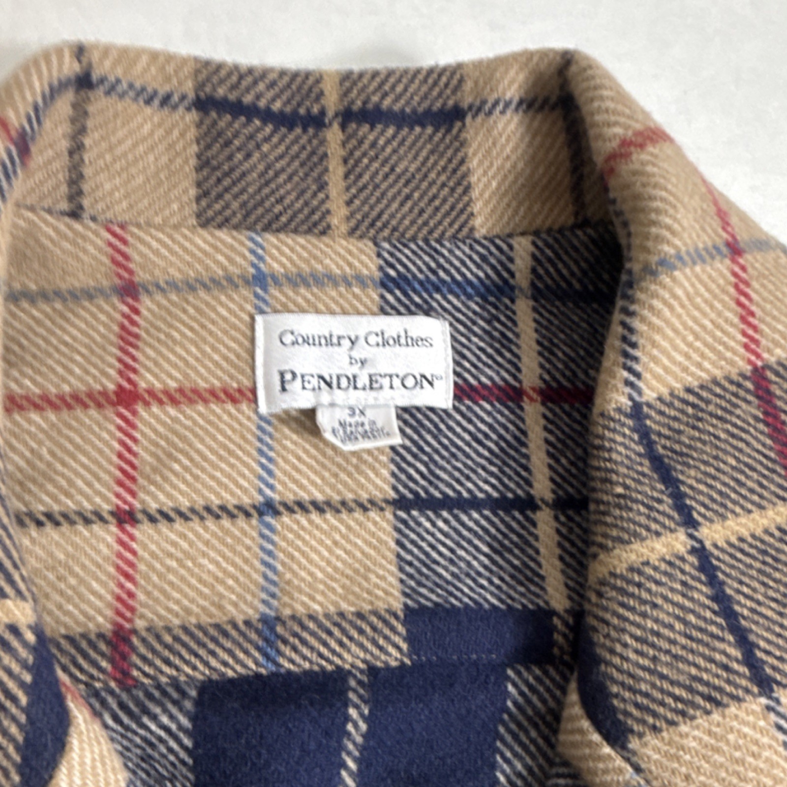 Vintage Pendleton Plaid Button Heavyweight Long S… - image 2