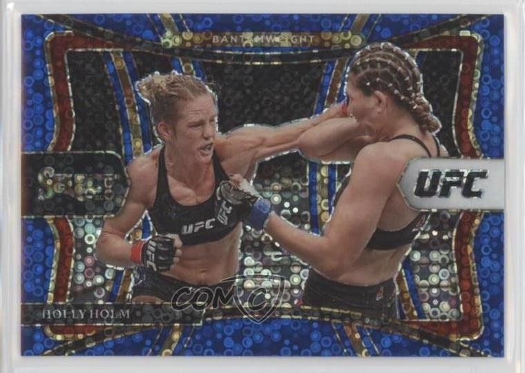 2021 Panini Select UFC Premier Level Blue Disco Prizm 57/99 Holly Holm #132 0s28
