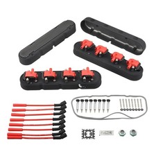 For Chevy Ls Finned Vintage Hidden Coil Aluminum Valve Cover - Black For Chevy Ls Finned Vintage Hidden Coil Aluminum Valve Cover - Black