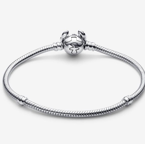 NEW 100% Authentic PANDORA 925 Disney Stitch Snake Chain Bracelet 593738C011-20 - Picture 2 of 5