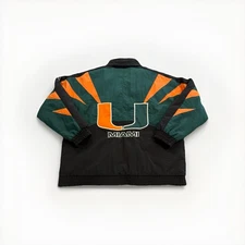 Vintage 90s University Of Miami Hurricanes Apex One Full Zip Jacket Mens Size XL