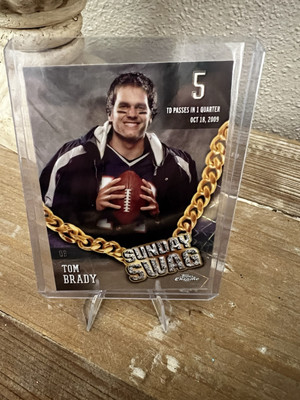 2024 Topps Chrome Football Tom Brady Sunday Swag Laser Refractor Silver  patriots