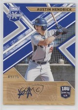 2019 Panini Elite Extra Edition Blue 9/25 Austin Hendrick #18U-AH Auto 07d9
