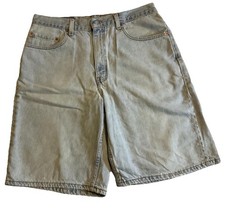 Vintage Levis 550 Red Tab Jean Shorts Mens 34 USA 90s Blue Denim Classic