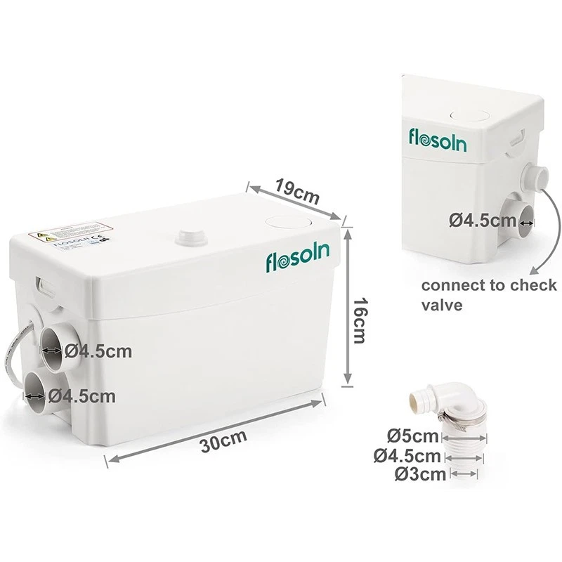 300W Hebeanlage Seite Schmutzwasser Fäkalien Kleinhebeanlage WC Waschtisch - Bild 4 von 4