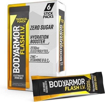 Bodyarmor Flash I.V. Electrolyte Drink Mix Zero Sugar Tropical Punch