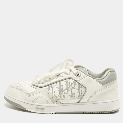 Dior B27 Größe 43 Weiß Schräg Leder Low Top Sneaker