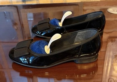 Gabor Ballerina Damen, schwarzes Lackleder in Gr. 39 bzw. 6 mit edler Schleife