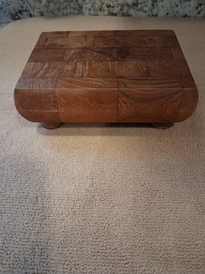 Vintage Siamese Teak 6x4 Handcrafted Butcher Block Hong Kong No Knife
