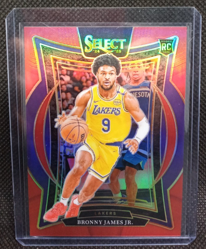 Bronny James Jr. #90 Concourse Red Prizm Rookie RC /199 2024-25 Panini Select