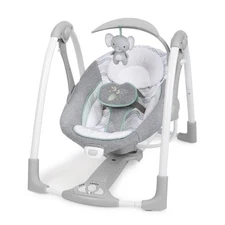 Ingenuity ConvertMe 2-in-1 Compact Portable Baby Swing 2 Infant Seat, Swell