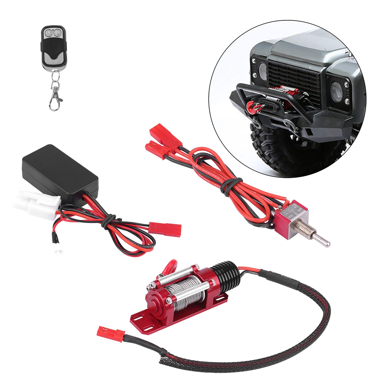 1/10 Scale RC Metal Winch With Remote Controller For Redcat Axial SCX10 D90