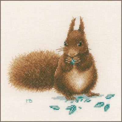 Lanarte cross stitch kit ''MB Squirrel'', counted, DIY