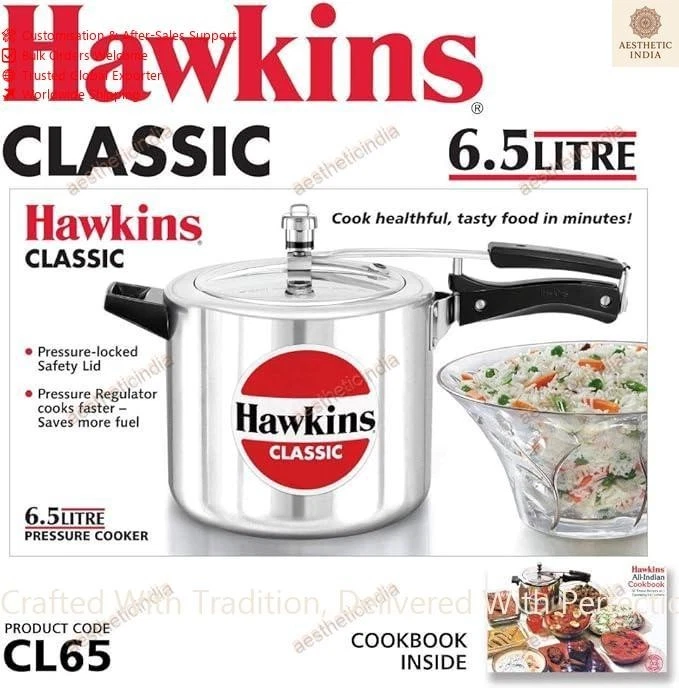 Hawkins Classic (CL65) 6.5 L Inner Lid Pressure Cooker  (Aluminium)