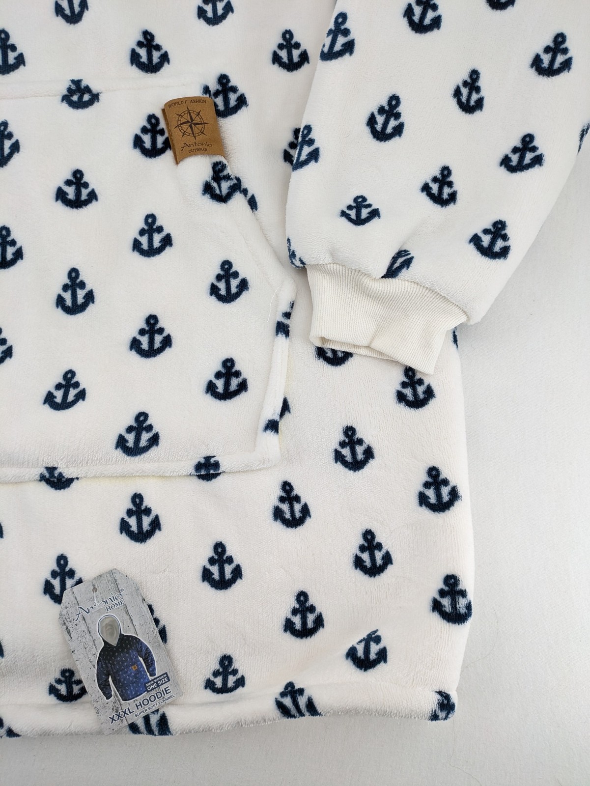 Antonio Damen Kuschelpullover Oversize Decken Hoodie Anker Maritim image 4
