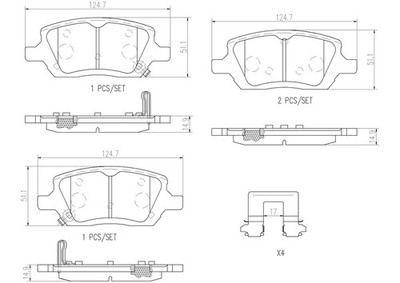 Brembo    P10035n    Disc Brake Pad Set