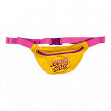 Santa Cruz Skateboards Bag Yellow Pink Waist Fanny Pack Adjustable Strap Retro