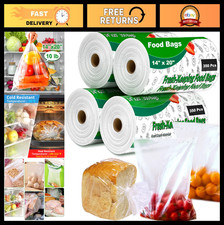 14" x 20" Clear Plastic Produce Bags - 350 Count, Fresh Food Storage, Kitchen 