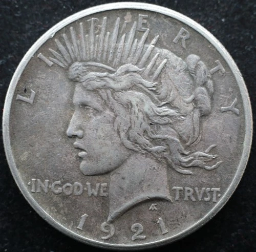 KAPPYSCOINS GH703 1921 CHOICE EF XF  HIGH RELIEF PEACE DOLLAR ORIGINAL  NICE