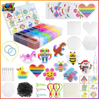 BüGelperlen Set 5Mm 24 Farben Mit 4 Platten 6300 StüCk Bastelset Diy Geschenk