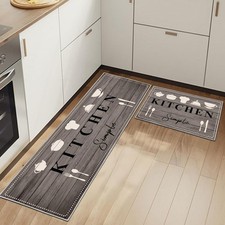 Kitchen Rugs Runner Set of 2 Anti Fatigue Kitchen Floor Mat for Home Decoration