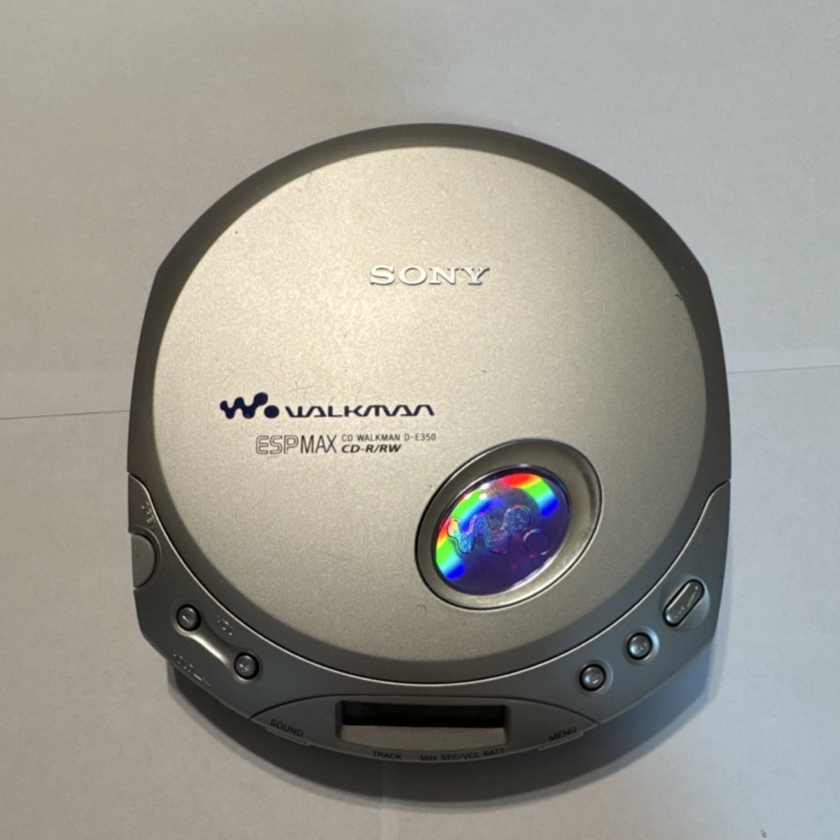 Sony CD Walkman D-E350 ESP MAX Silver Portable CD Player Headphone