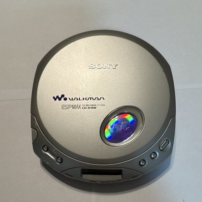 Sony CD Walkman D-E350 ESP MAX Silver Portable CD Player Headphone