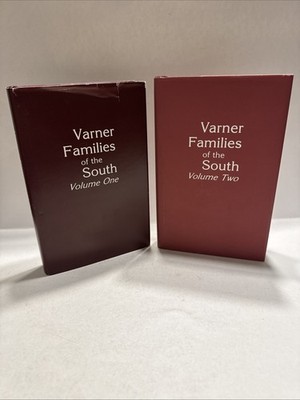 *SIGNED* Varner Families of the South 2 Volume Set By Gerald H. Varner 1996