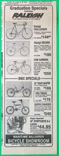 1983 Canadian Maritime Billiards Bicycle Showroom ad Raleigh Bikes