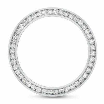 3CT CHANNEL SET 18K WHITE NATURAL DIAMOND BEZEL FOR ROLEX DATEJUST 41MM 126300