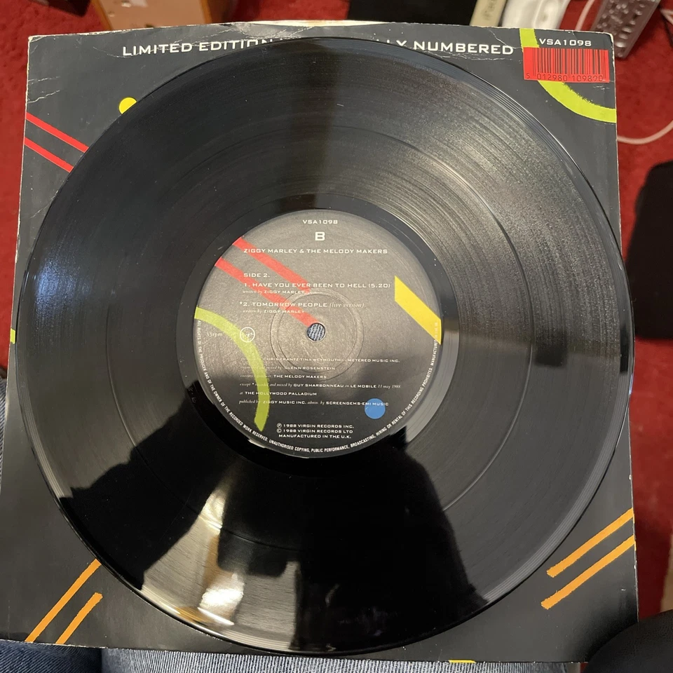 Ziggy Marley And The - Tumblin' Down - Vinyl Record 10"  VSA 1098  1988 - Image 3 of 4