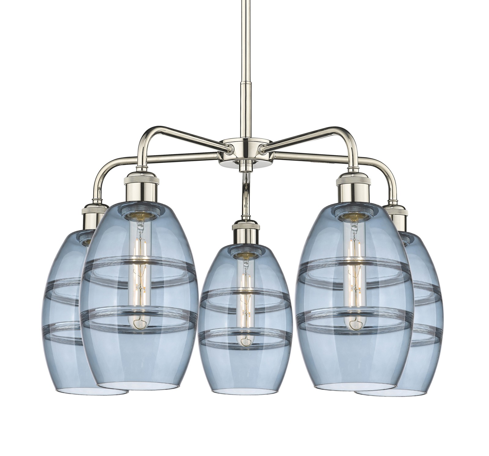 Innovations Lighting Vaz 5-Light Blue Chandelier 516-5CR-14-24