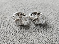 925 STERLING SILVER HUGGIE/ HOOP EARRINGS 13MM DIAMETER