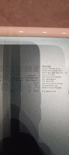 Lenovo Ideapad U310 - Ordinateur portable - Défaut écran endommagé - Photo 8/12