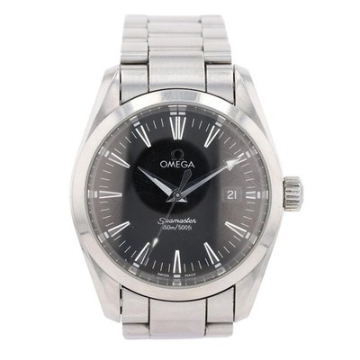 Omega Seamaster Aqua Terra Black Dial Quartz Stainless Steel Men's Wristwatch