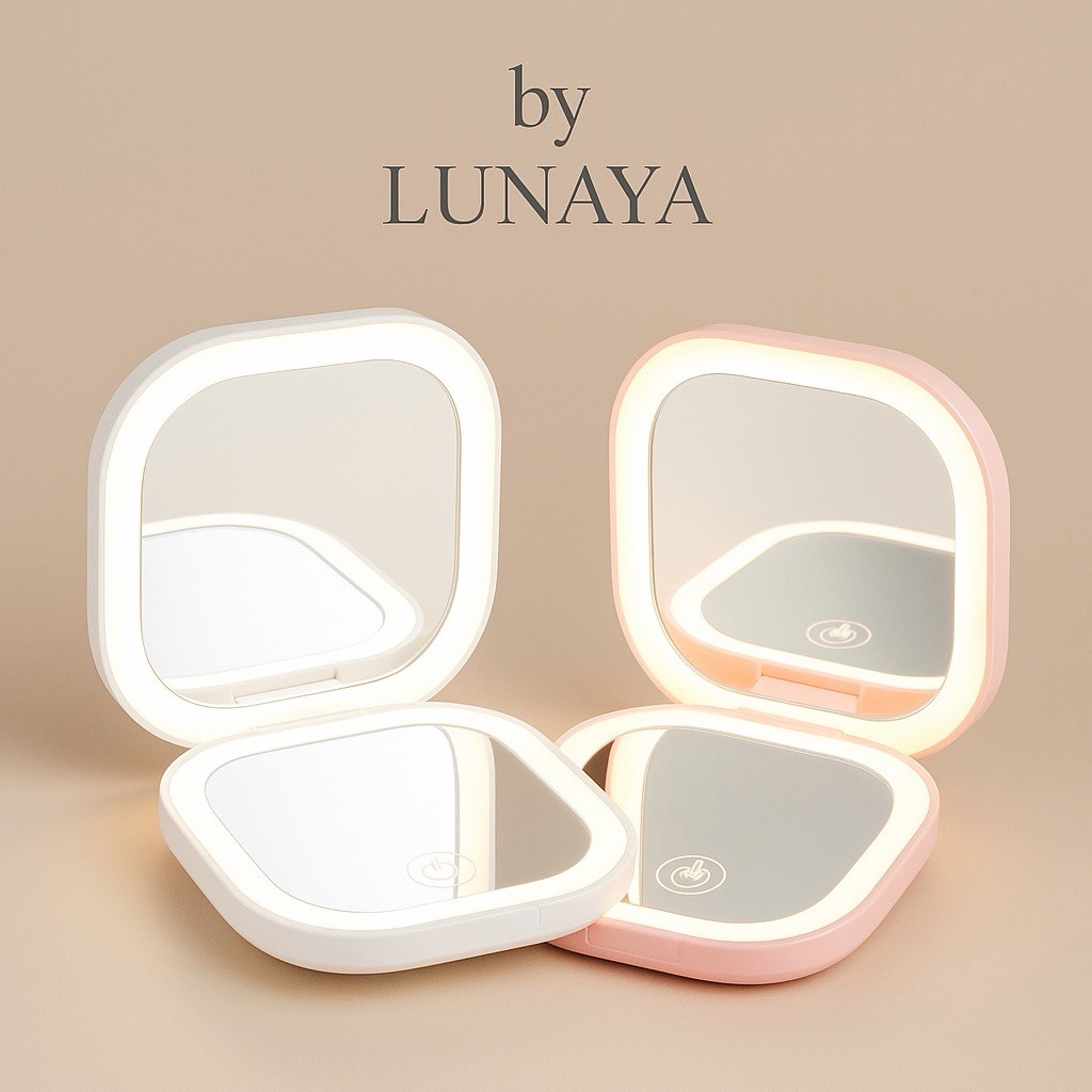 Miroir LED Maquillage Lumineux à Intensité Variable Miroir de Poche Tactile
