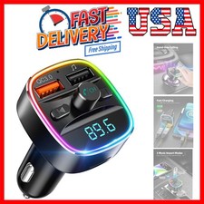 Bluetooth FM Transmitter, Bluetooth Car Adapter with Dual USB Charger Wireles...