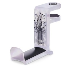 PC Gaming Headphone Holder Desk Hanger 360 Rotation Under Desk Hook Clear