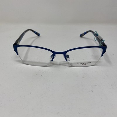 BLOOM OPTICS PETITE CARLA BLUE 50-16-135 FLEX HINGE EYEGLASSES GY53