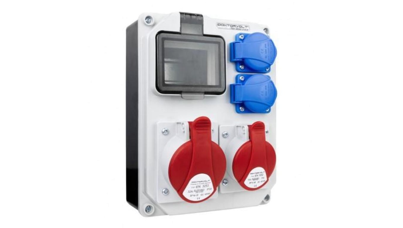 Construction distributor HL 32A 16A 2x230V earthing DV-5347-D