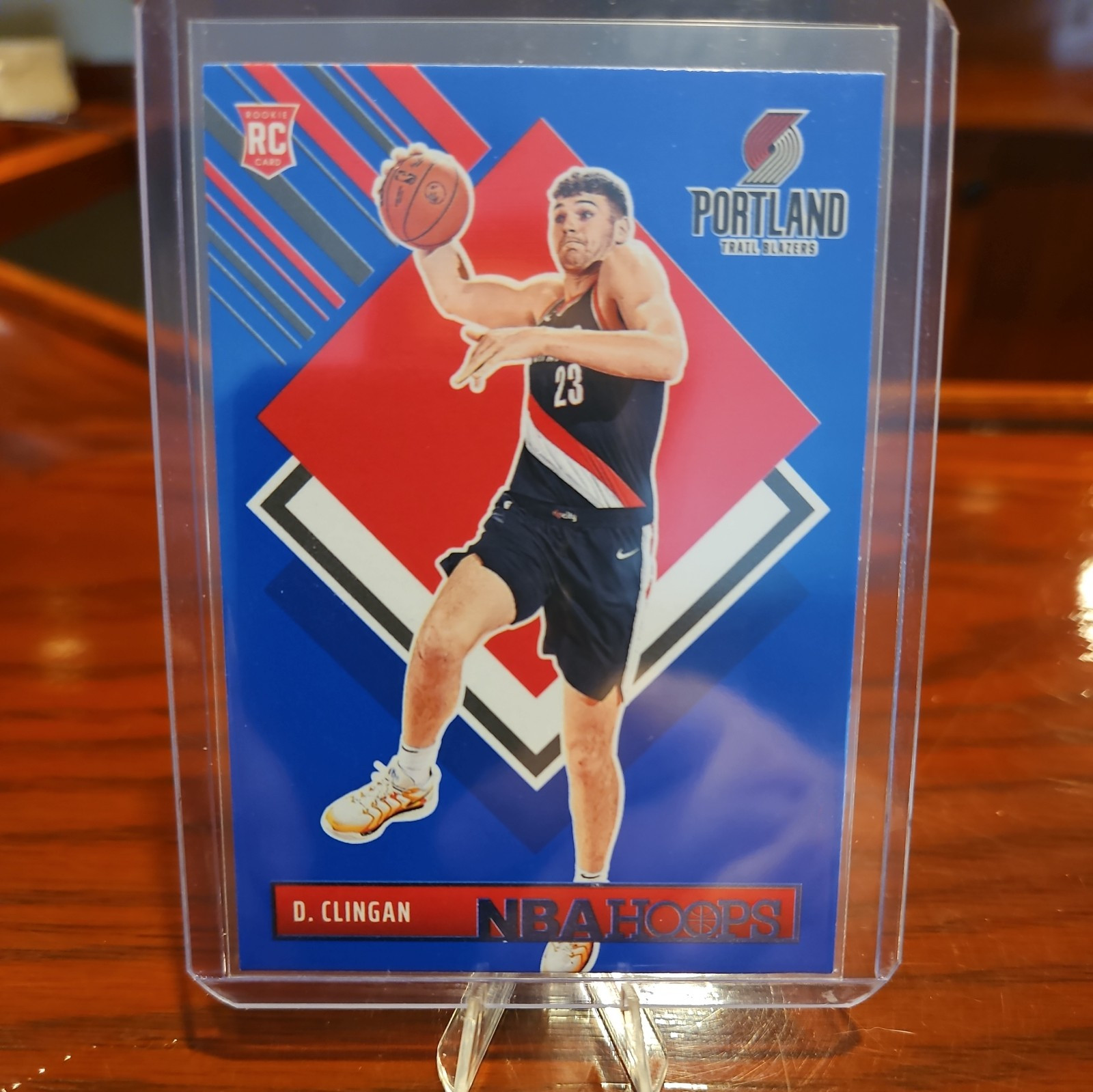Donovan Clingan 2024-25 NBA Hoops RC Rookie Tribute Blue SP #293 Blazers