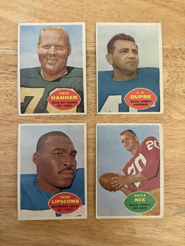 A Lot Of Topps 1960 Football Cards - Dave Hanner And More