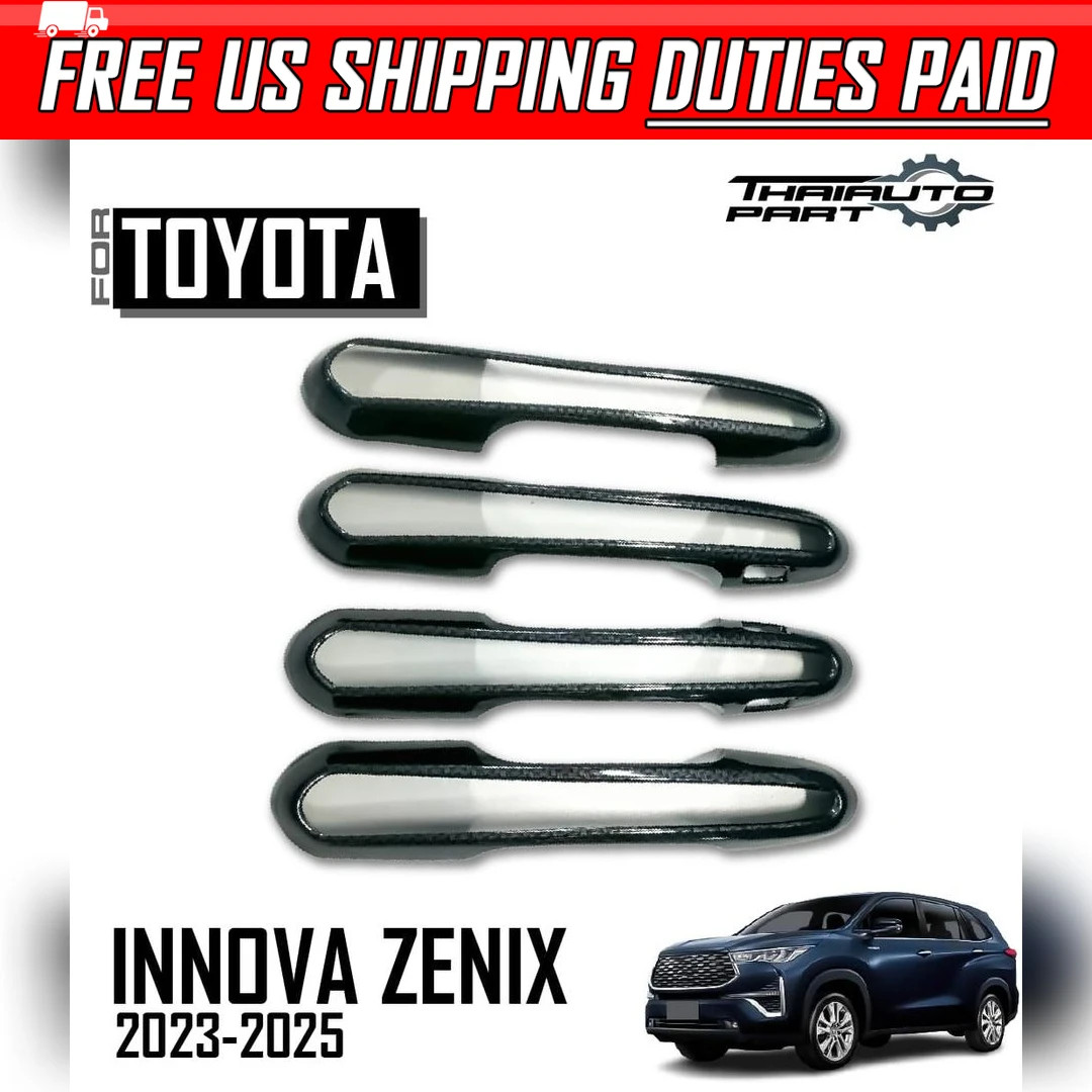 Fit Toyota Innova Zenix AG10 2023-2025 Set Door Handle Insert Cover Carbon
