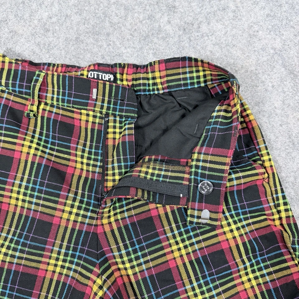 Pantalones a Cuadros Arco Iris Hot Topic Para Mujer Talla XS (Real 25x28.5) Multicolores Foto 3 de 4