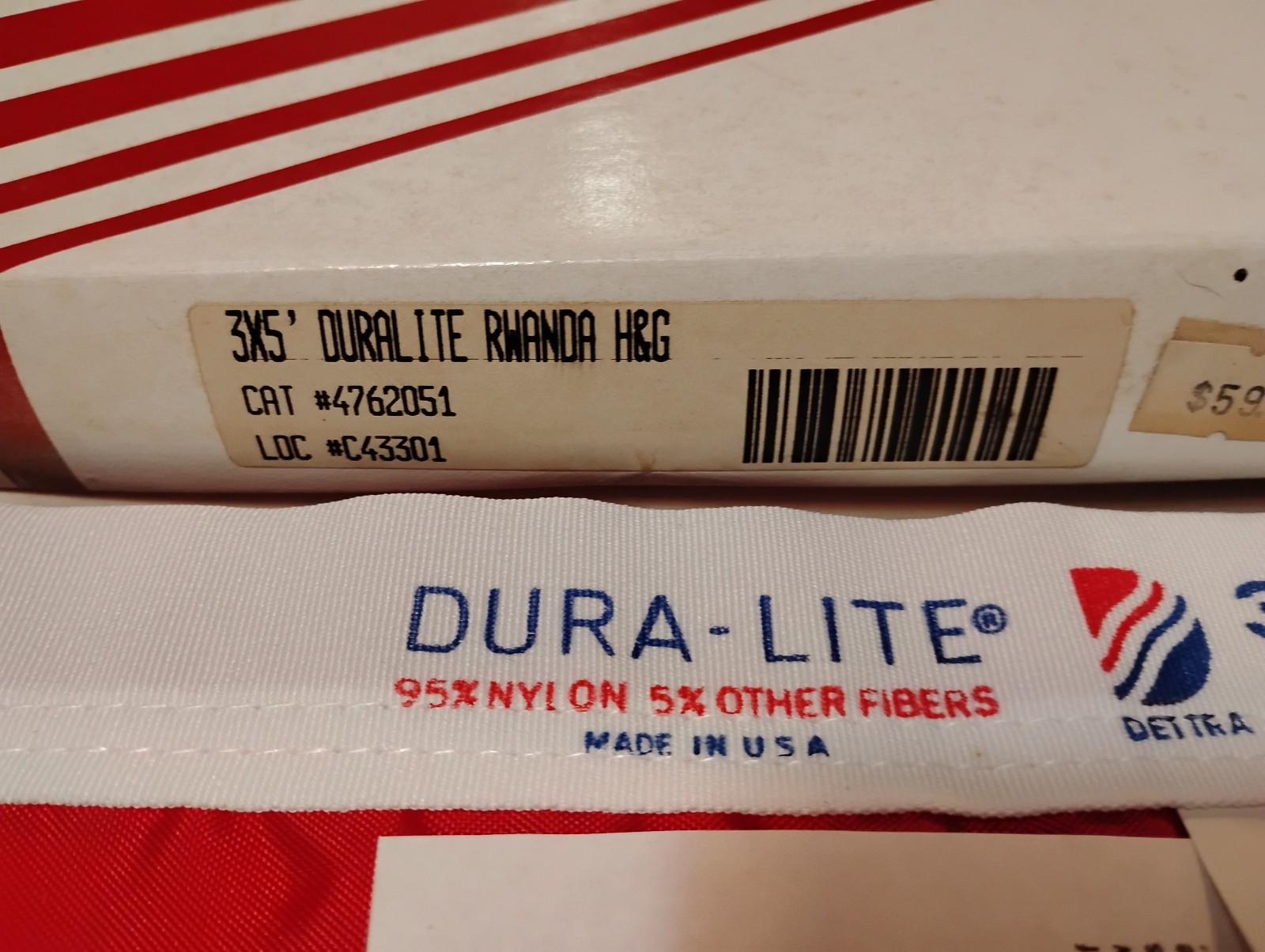 Dettra Annin Flag of Flag of Rwanda 1961 – 2001  3' x 5' Dura Lite Nylon Flag