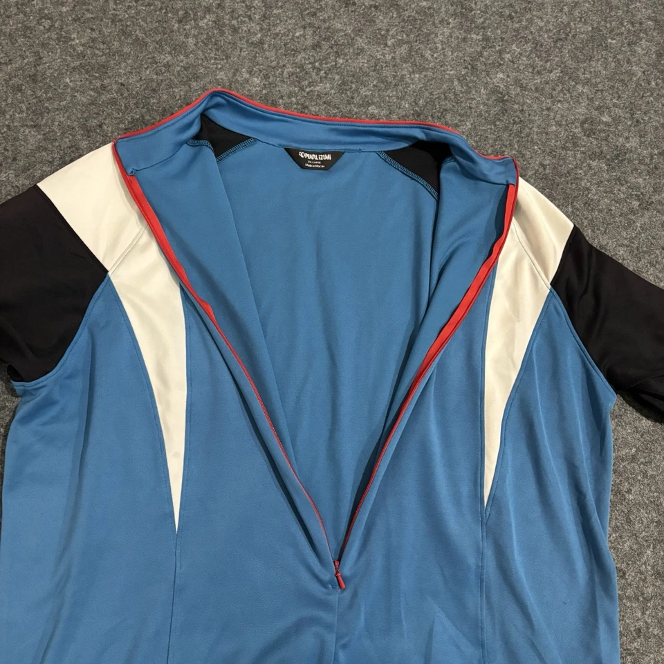 Pulôver masculino Pearl Izumi ciclismo 2XL azul 3/4 zíper manga curta ciclismo - Imagem 3 de 4