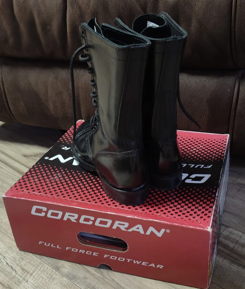 Botas de Salto Corcoran 1515 Para Mujer 6.5 W Cuero Negro "10" Hechas en EE. UU. Militar  Foto 3 de 4