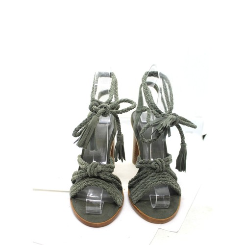 Joie 'Banji' Braided Gray Suede High Heel Sandals sz EU 36 US 6 NEW - Picture 4 of 6