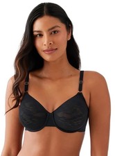 New Wacoal 851388 High Profile Underwire Bra Up Black New Suze 36DD