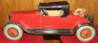 1930's Chein Hercules Roadster Toy Car Rumble Seat with Luggage Rack Tin Litho